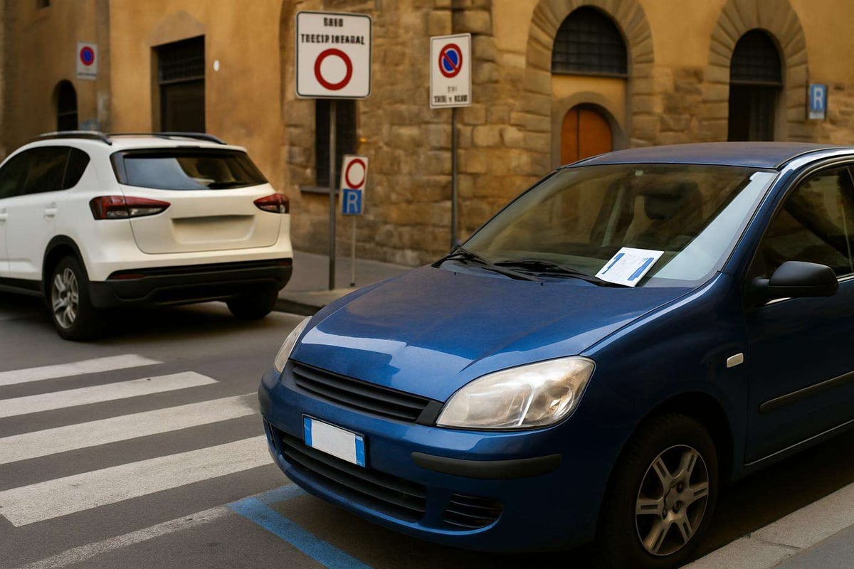 panneaux de stationnement italiens