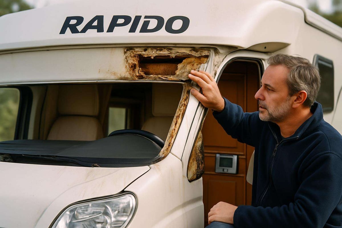 dégâts d'eau camping-car