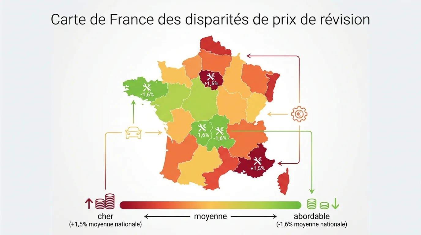 Carte de France des disparités de prix de révision
