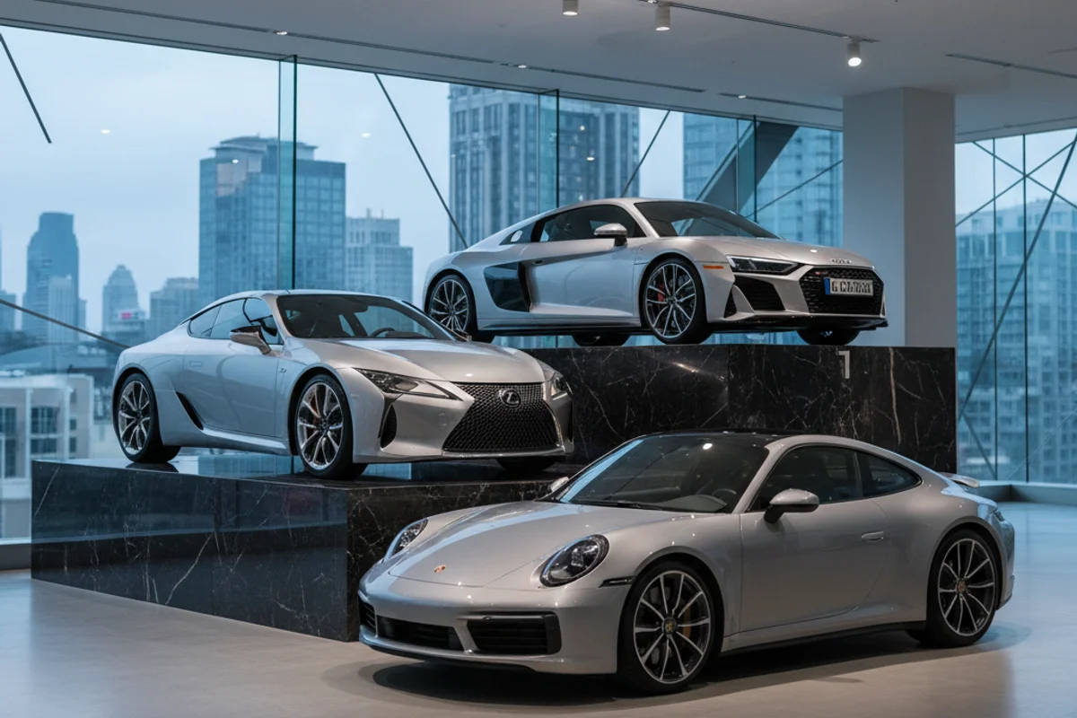 Audi Lexus Porsche podium