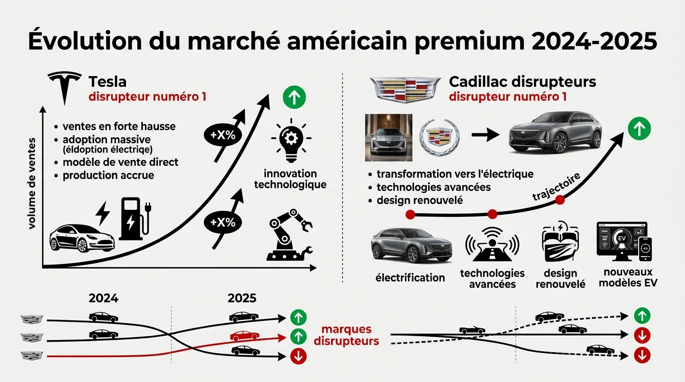 Évolution du marché américain premium 2024-2025