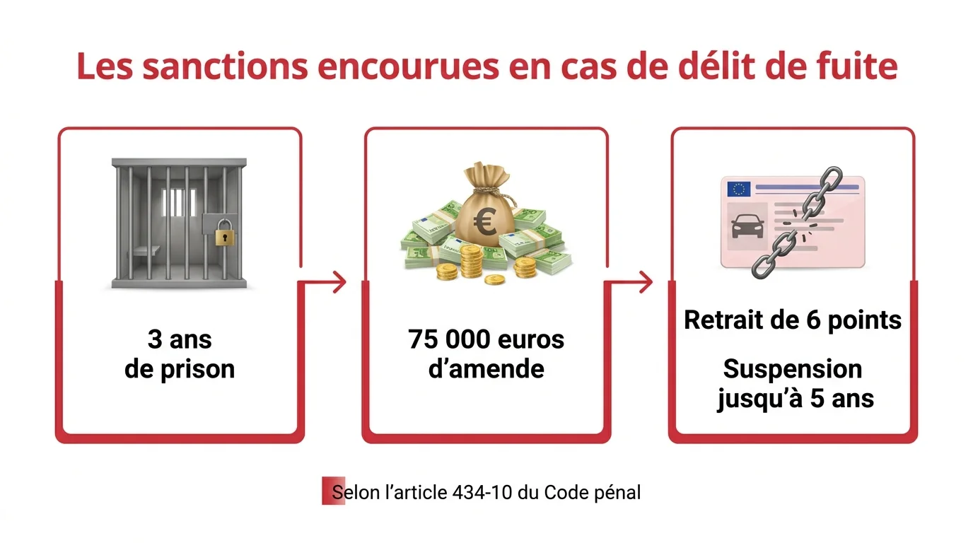 Les sanctions encourues en cas de délit de fuite