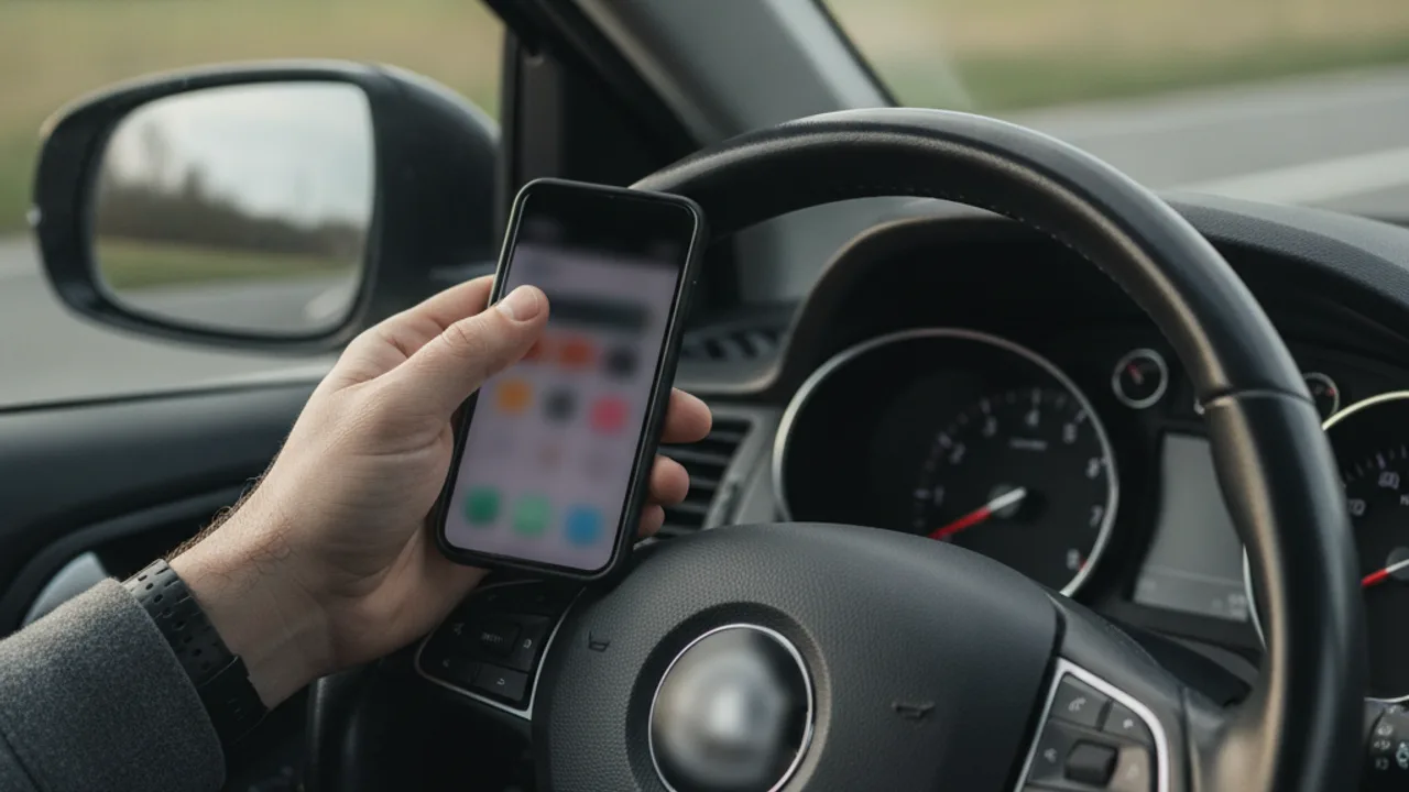 Tenir son téléphone en main au volant expose à 135 EUR d'amende et 3 points