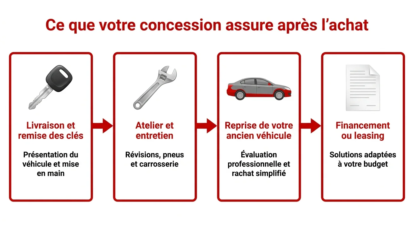 Les services de la concession qui interviennent après la vente